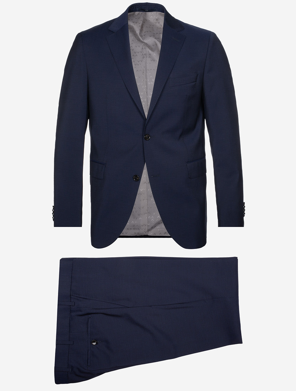 Dressler Plain Virgin Wool Suit Navy Men's Tailored Suits at