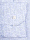 Slim Light Blue Pattern Cotton Twill Shirt Blue