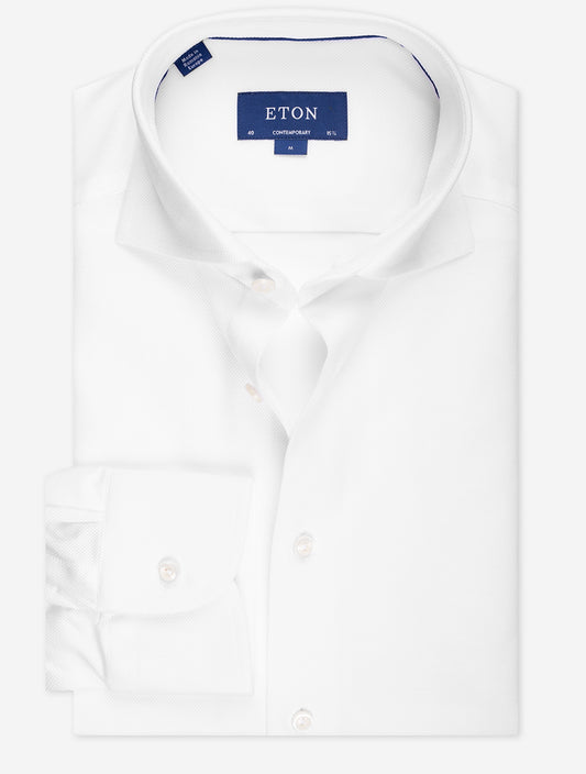 Contemporary Pique Shirt White