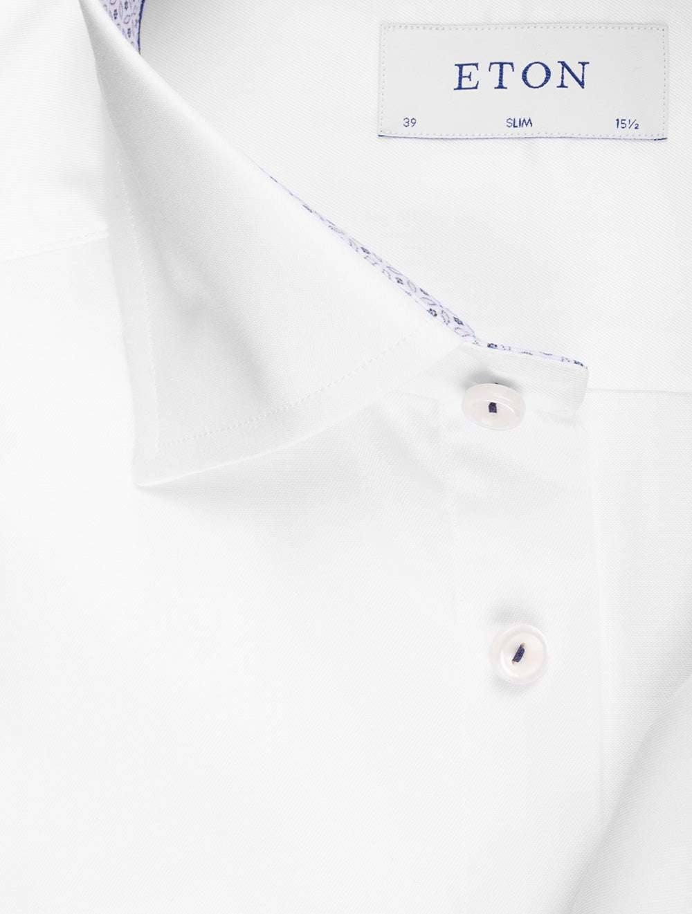 Slim Plain With Inlay Shirt White