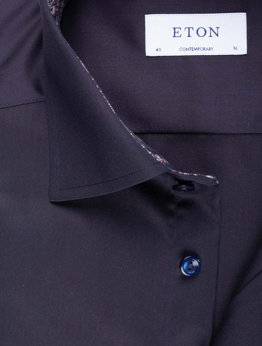 ETON Contemporary With Inlay Shirt Navy