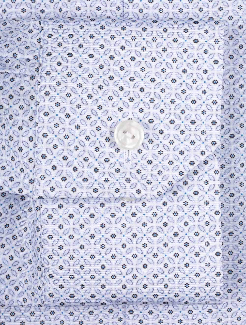 Contemporary Pattern Shirt Blue