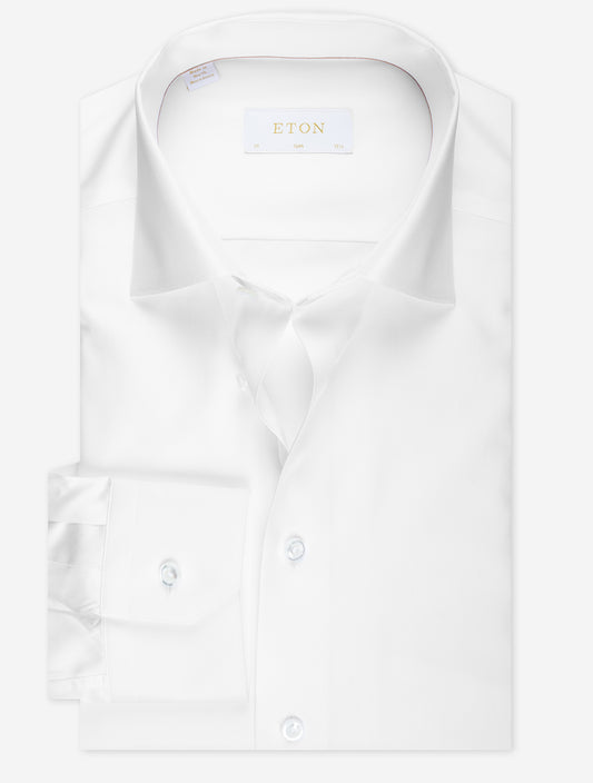 Slim Elevated Twill Shirt White