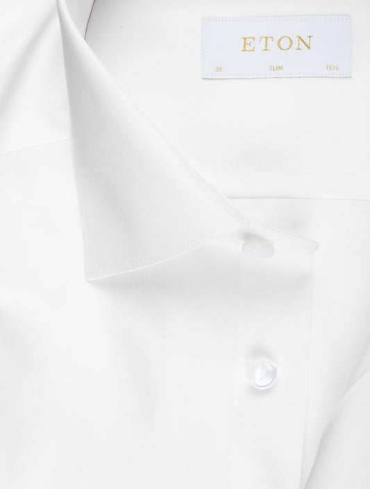 ETON Slim Elevated Twill Shirt White