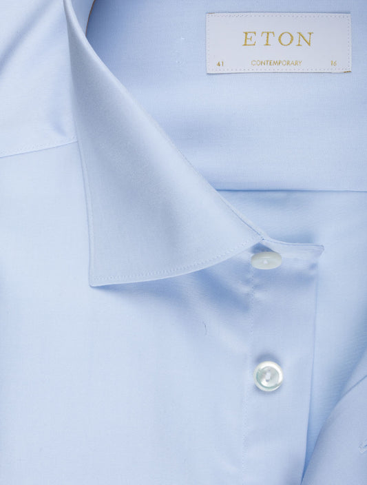 Contemporary Elevated Twill Shirt Blue