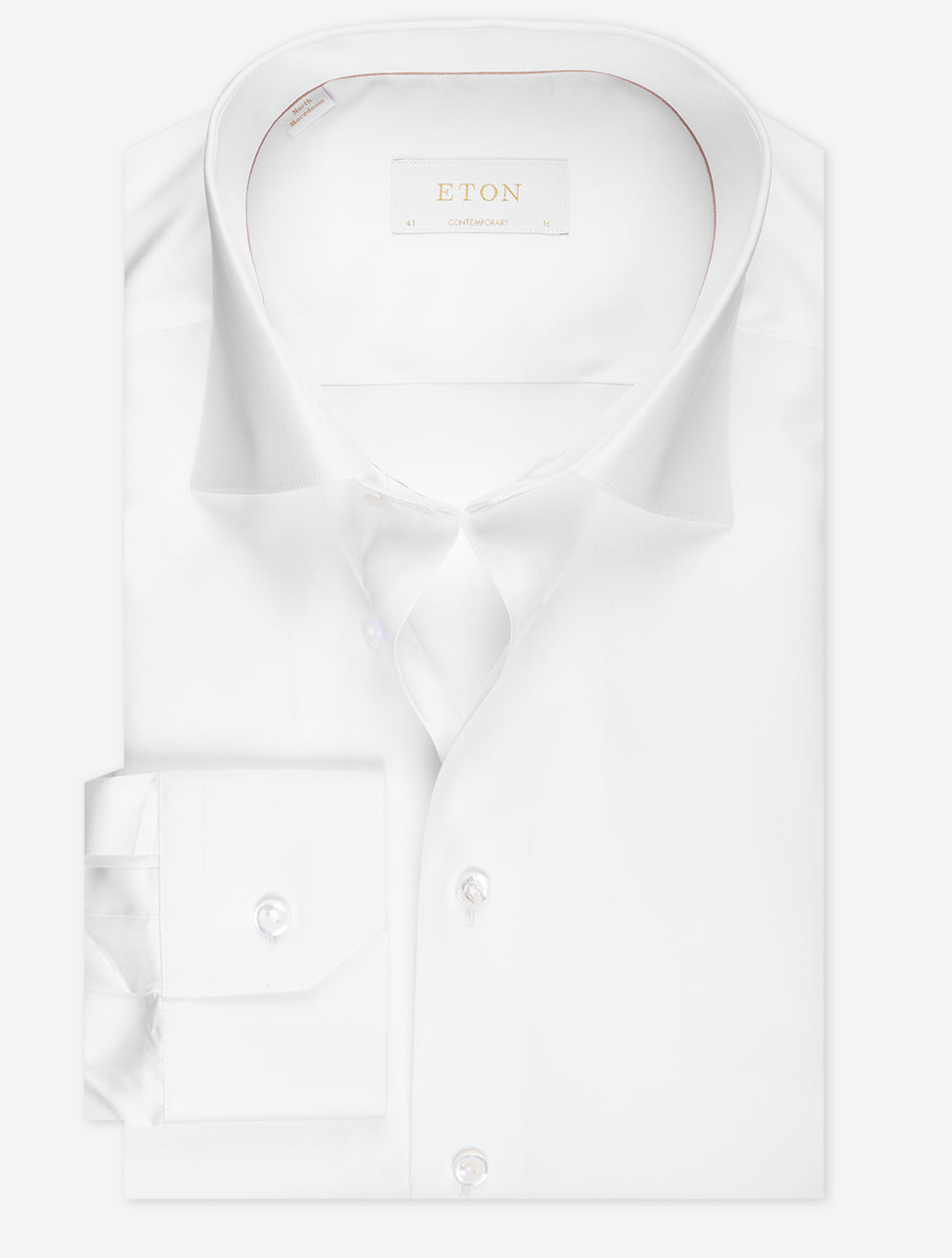 Eton Contemporary Elevated Twill Shirt White
