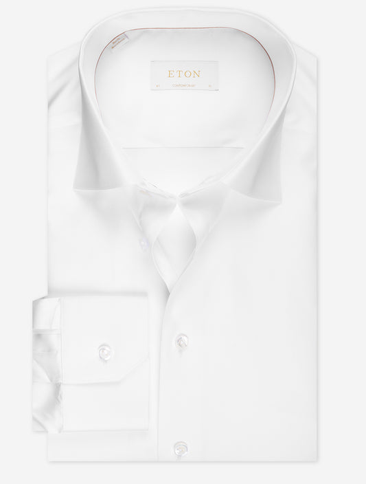 Contemporary Elevated Twill Shirt White
