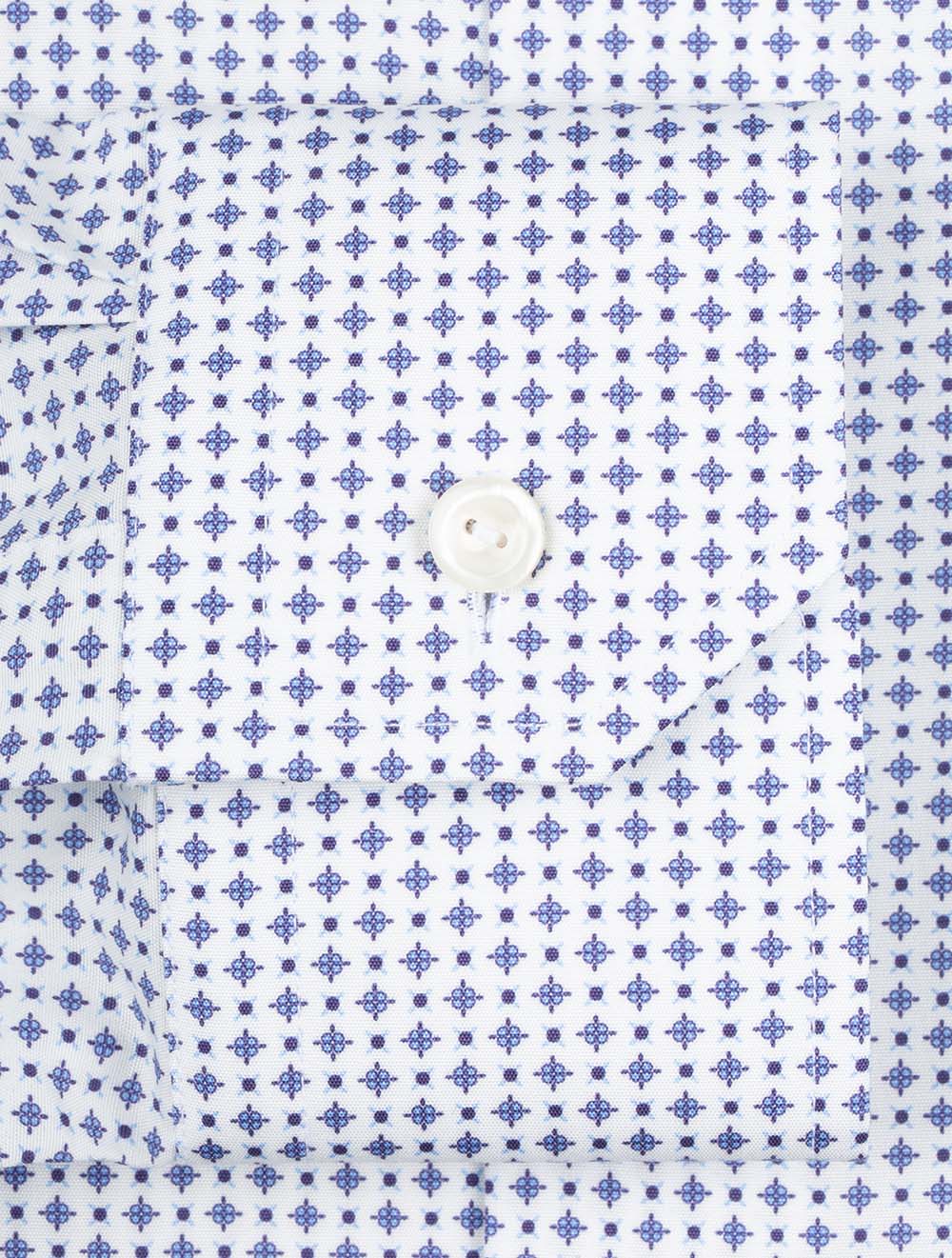 Micro Print Shirt Blue