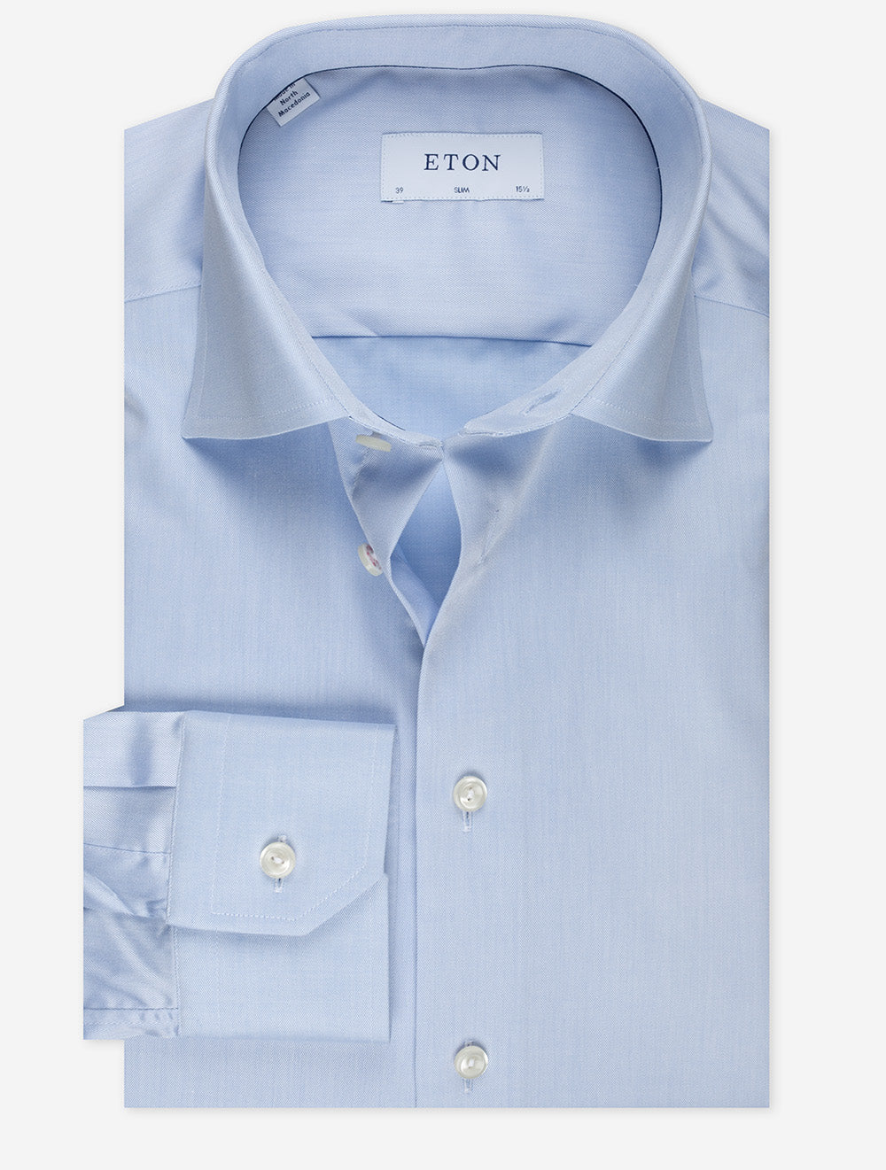 Eton Slim Business Shirt Plain Blue – Louis Copeland