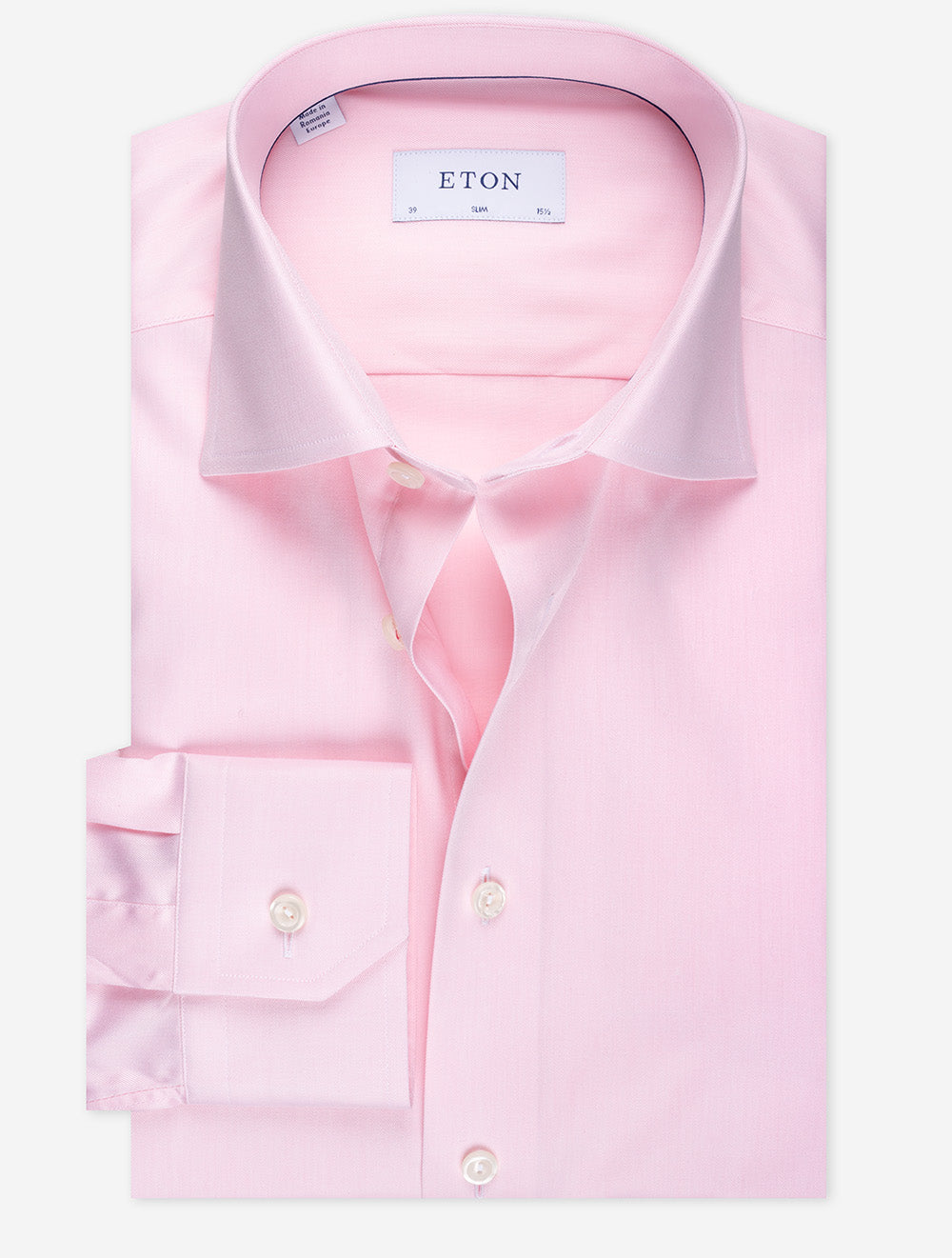 Eton Slim Business Shirt Plain Pink