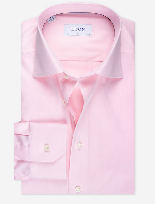 ETON Slim Business Shirt Plain Pink