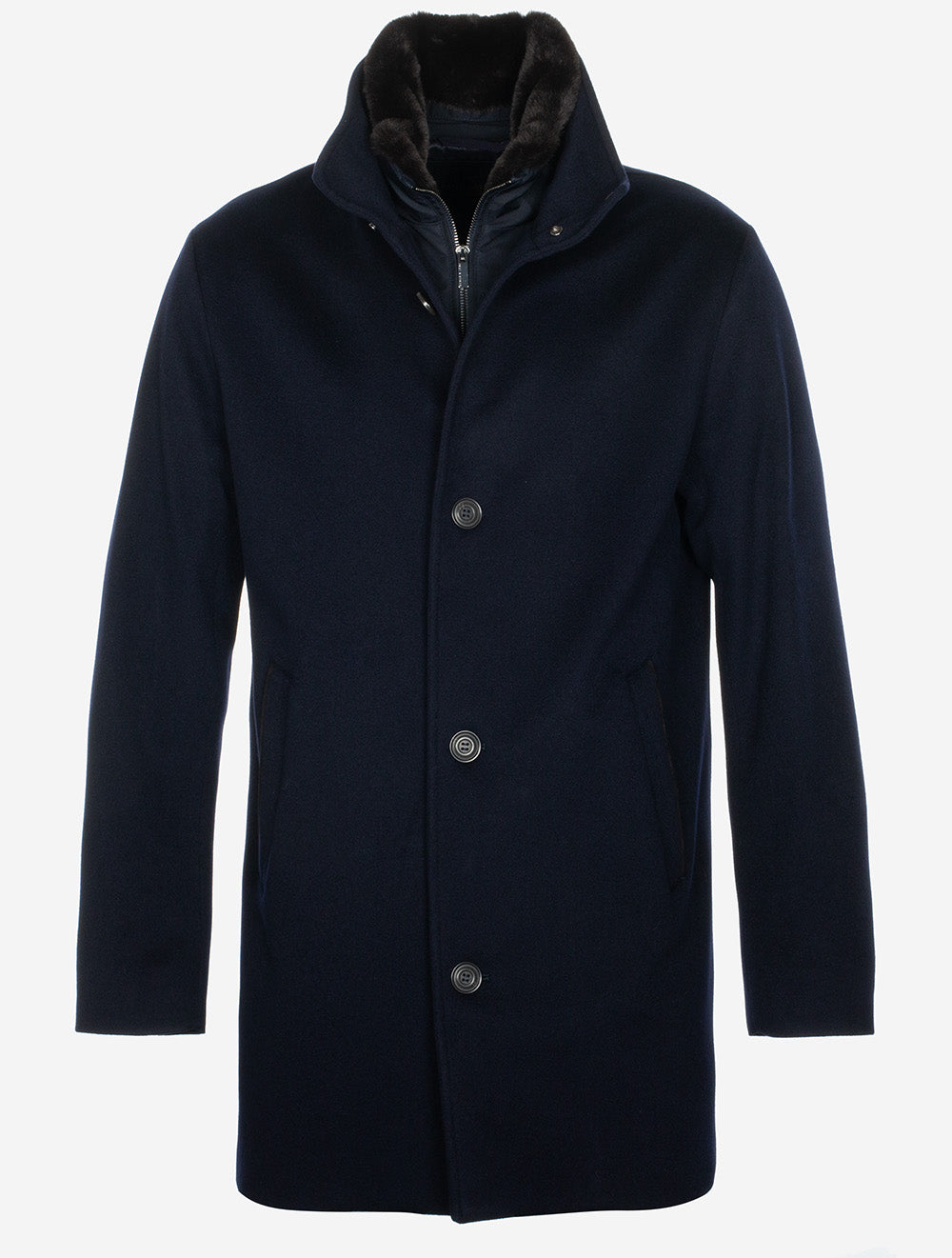 Paul And Shark Cashmere Loropiana Strom System Coat Navy | Men's