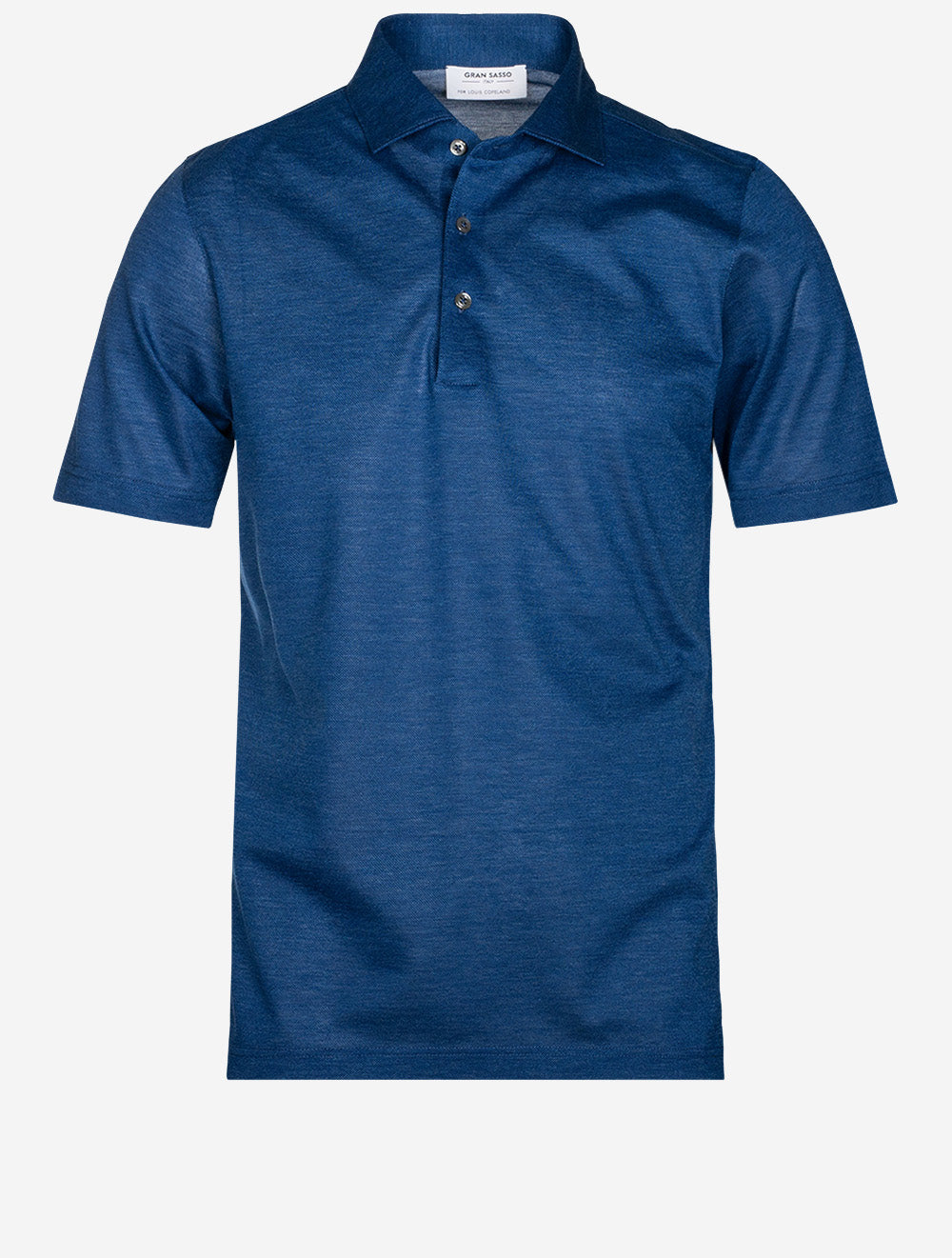Gran Sasso button Polo Shirt Blue Luxury Men's Polo Shirts at