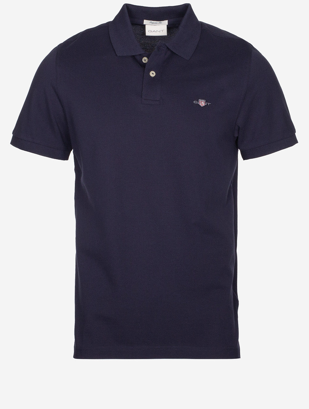 GANT Regular Shield Short Sleeve Piqué Polo Shirt Evening Blue