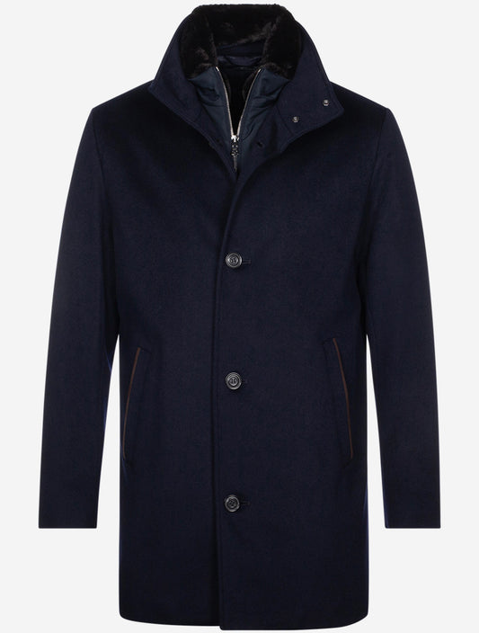 PAUL AND SHARK Cashmere Carcoat Navy