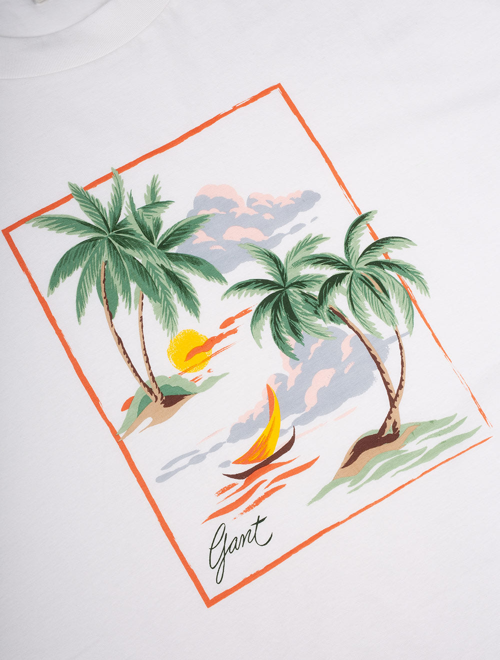 Hawaii Printed Graphic Short Sleeve Shirt Eggshell