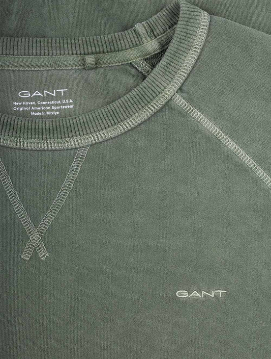 GANT Sunfaded Crew Neck Sweatshirt Pine Green