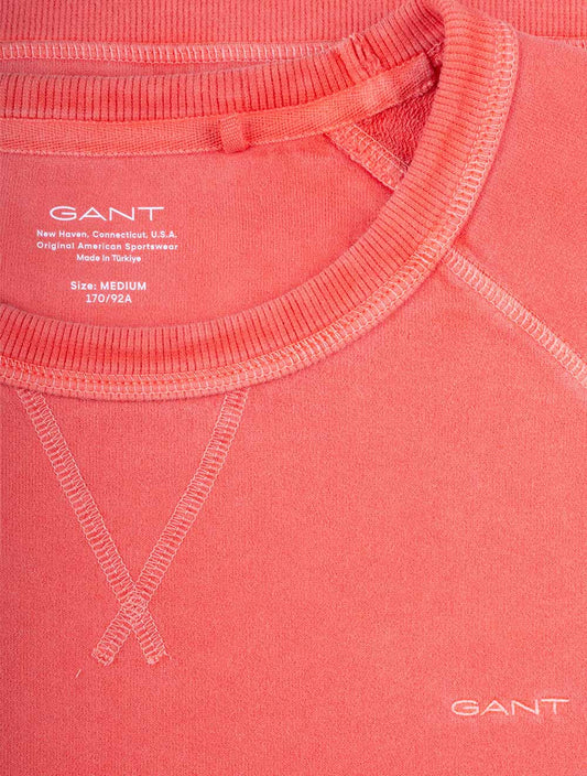 GANT Sunfaded Crew Neck Sweatshirt Burnt Orange