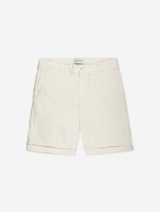 GANT Regular Sunfaded Shorts Cream