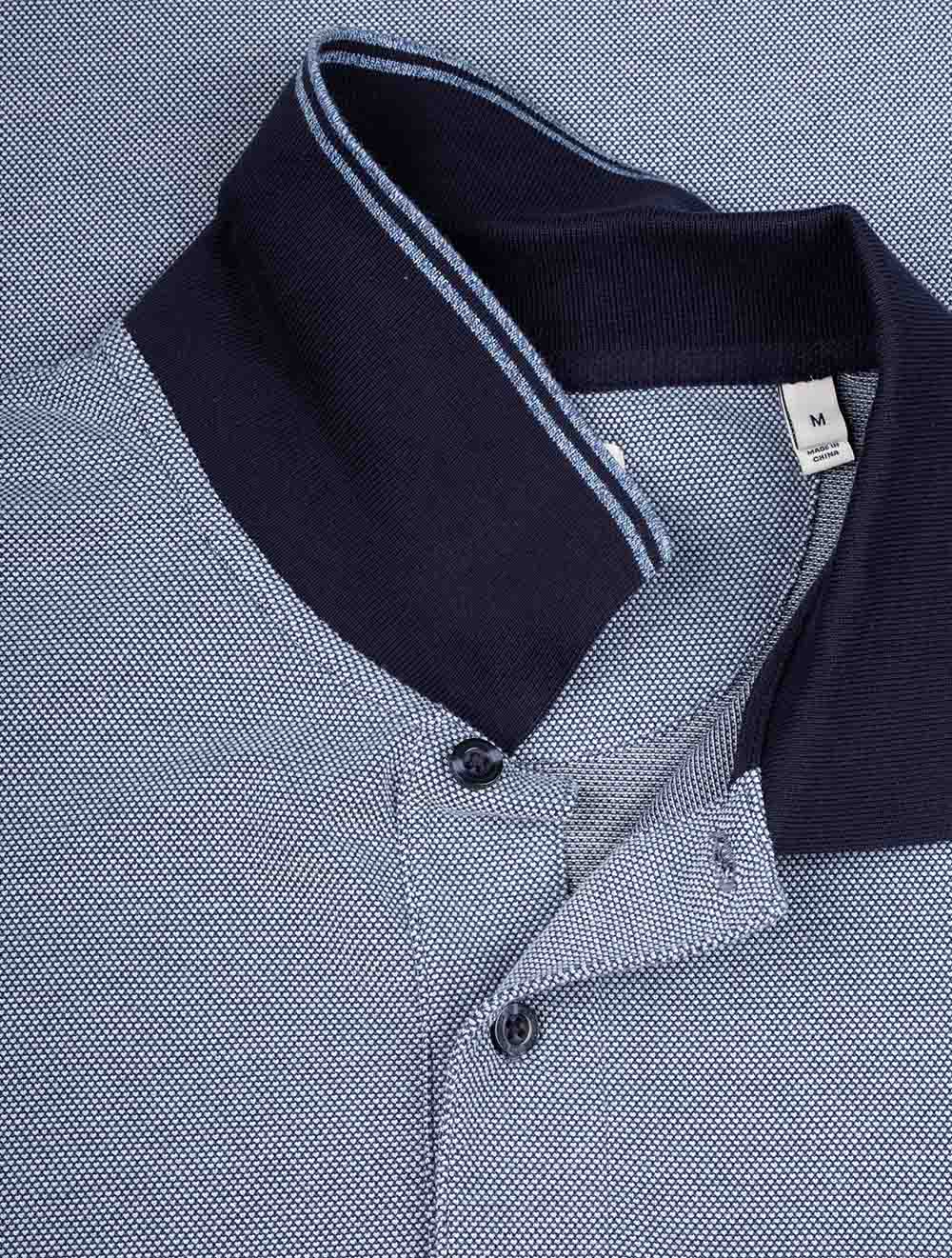 4 Colour Oxford Short Sleeve Pique Polo Dusty Blue Sea