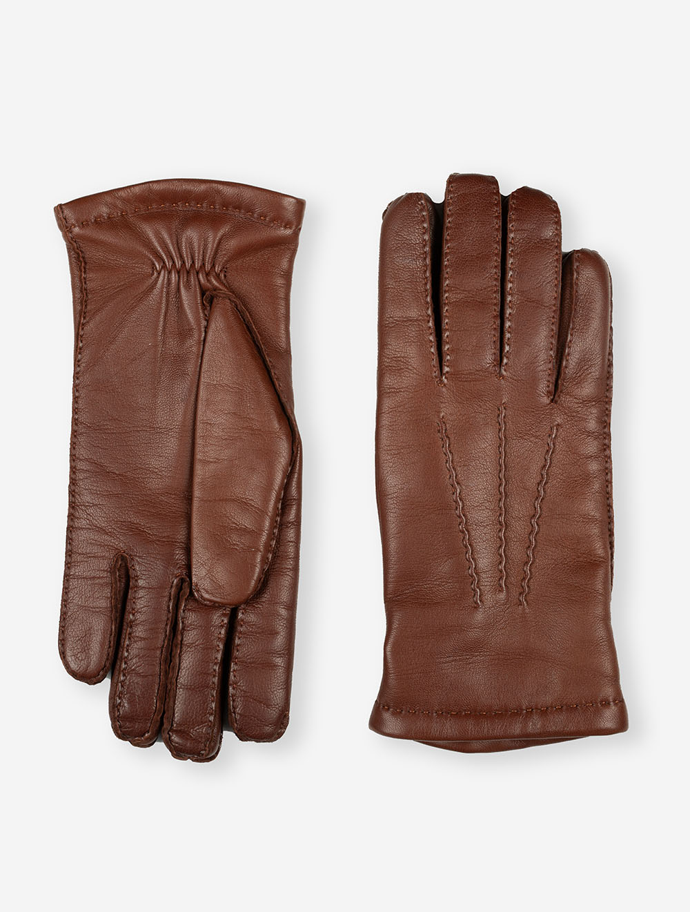 handgenähte handschuhe Hestra Handsewn Cashmere Gloves Chestnut – Louis Copeland