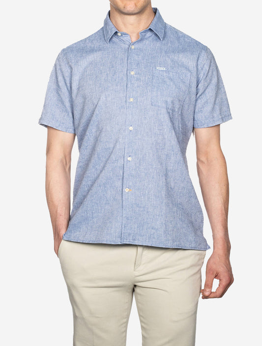 Nelson Short Sleeve Summer Shirt Blue