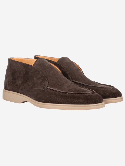 Suede Ankle Boot Dark Brown