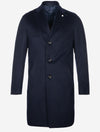 SB Wool And Cashmere Blend Overcoat Navy