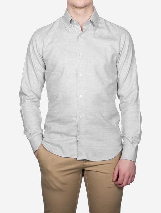 Buttondown Soft Flannel Shirt Stone