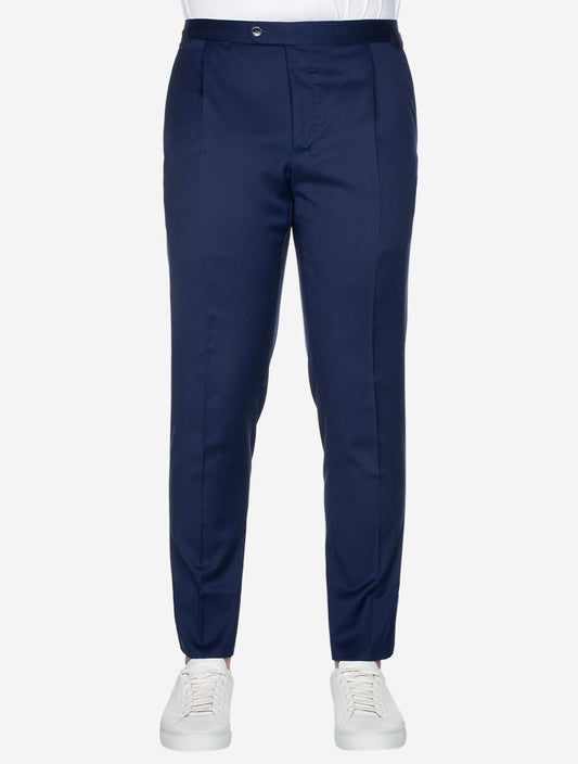 LOUIS COPELAND Single Pleat Trouser Blue
