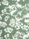 Floral Print Short Sleeve Pique Kalamata Green