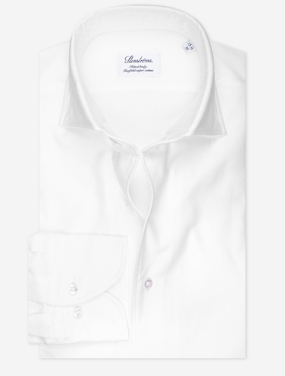 Textured Twill Shirt White