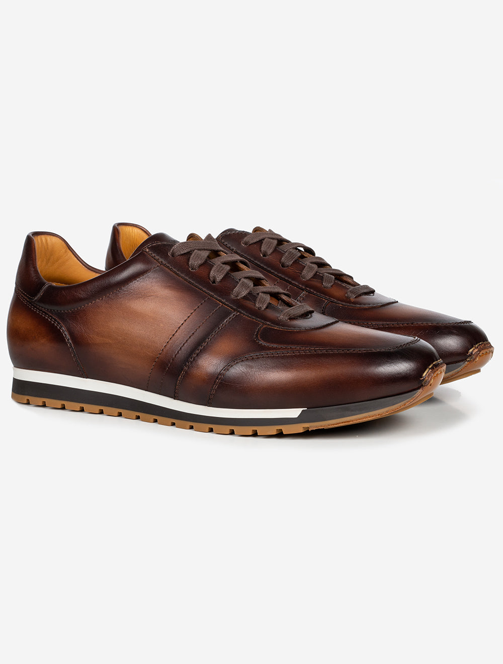 Magnanni Zubiri Formal Runner Brown Chaussures décontractées pour hommes de haute qualité chez Louis Copeland