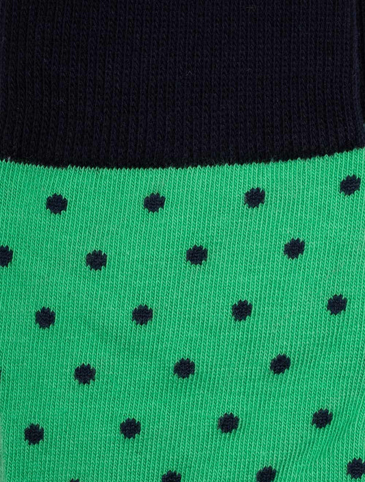 Solid and Dot Socks 2-Pack Mid Green