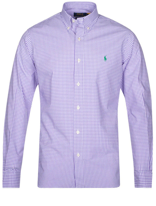Poplin Long Sleeve Sport Shirt Lavender