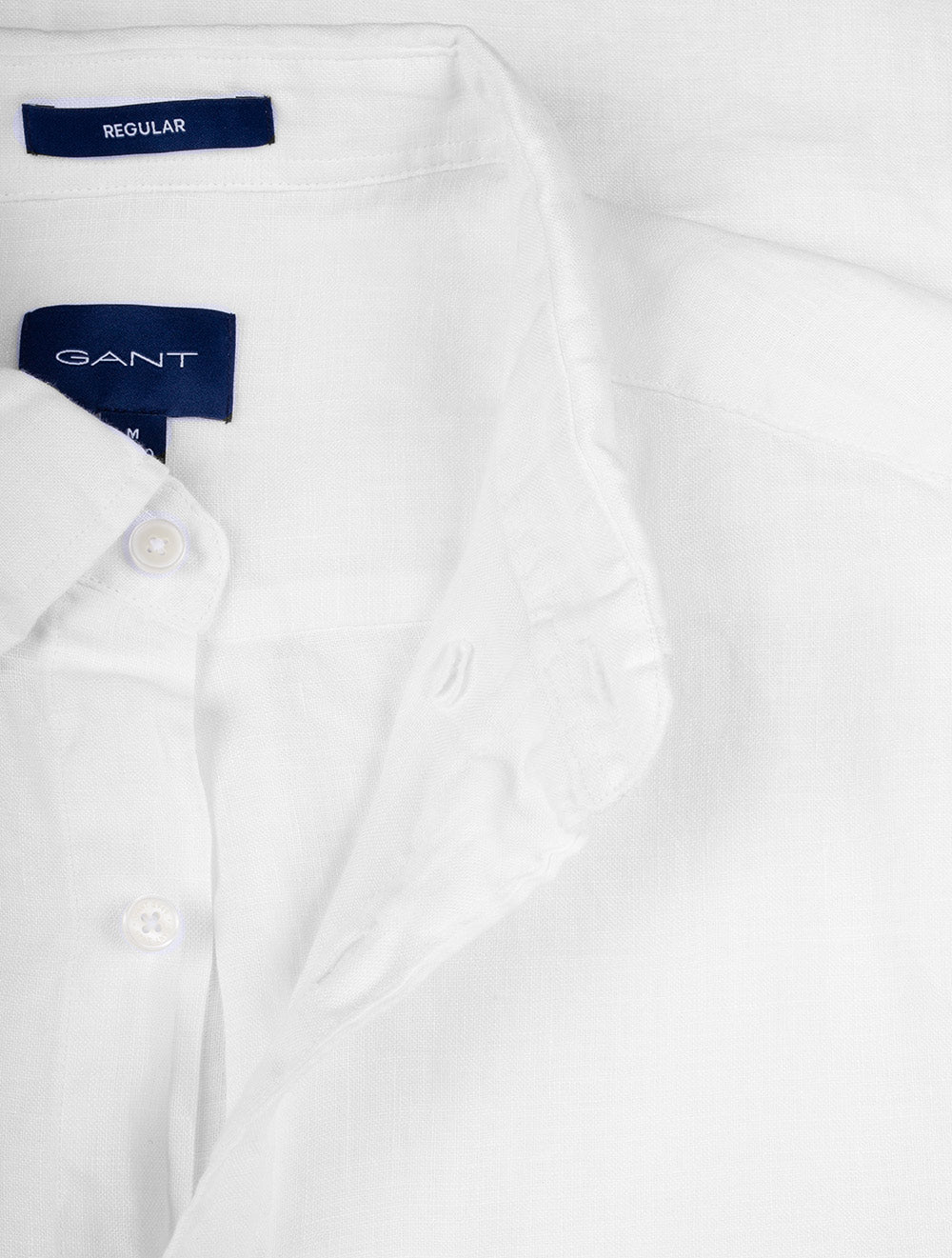 Regular Linen Short Sleeve Shirt White