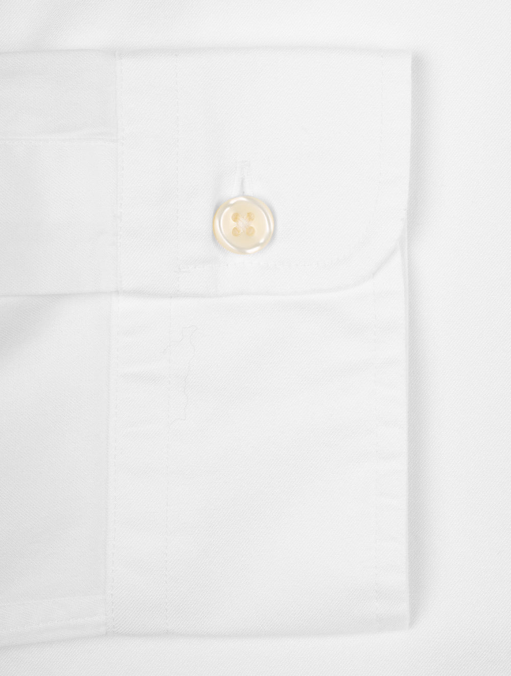 Buttondown Long Sleeve Twill Shirt Off White