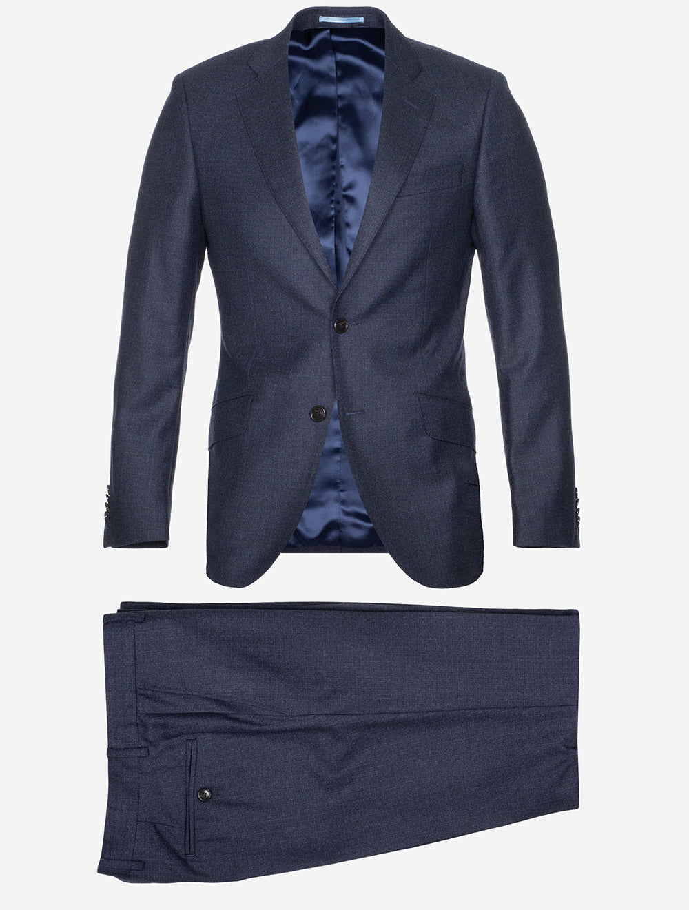 Louis Copeland Navy Subtitle Patterned 2 Piece Lined Suit Navy