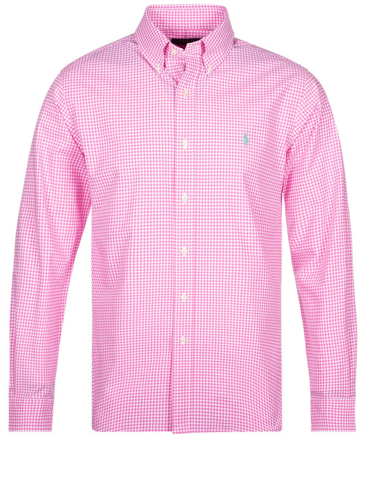 Poplin Long Sleeve Sport Shirt Pink