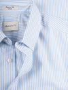 Regular Fit Oxford Banker Stripe Shirt Light Blue