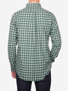 Regular Micro Tartan Flannel Shirt Forest Green