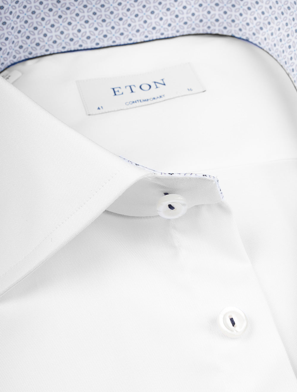 Contemporary Plain Inlay Shirt White