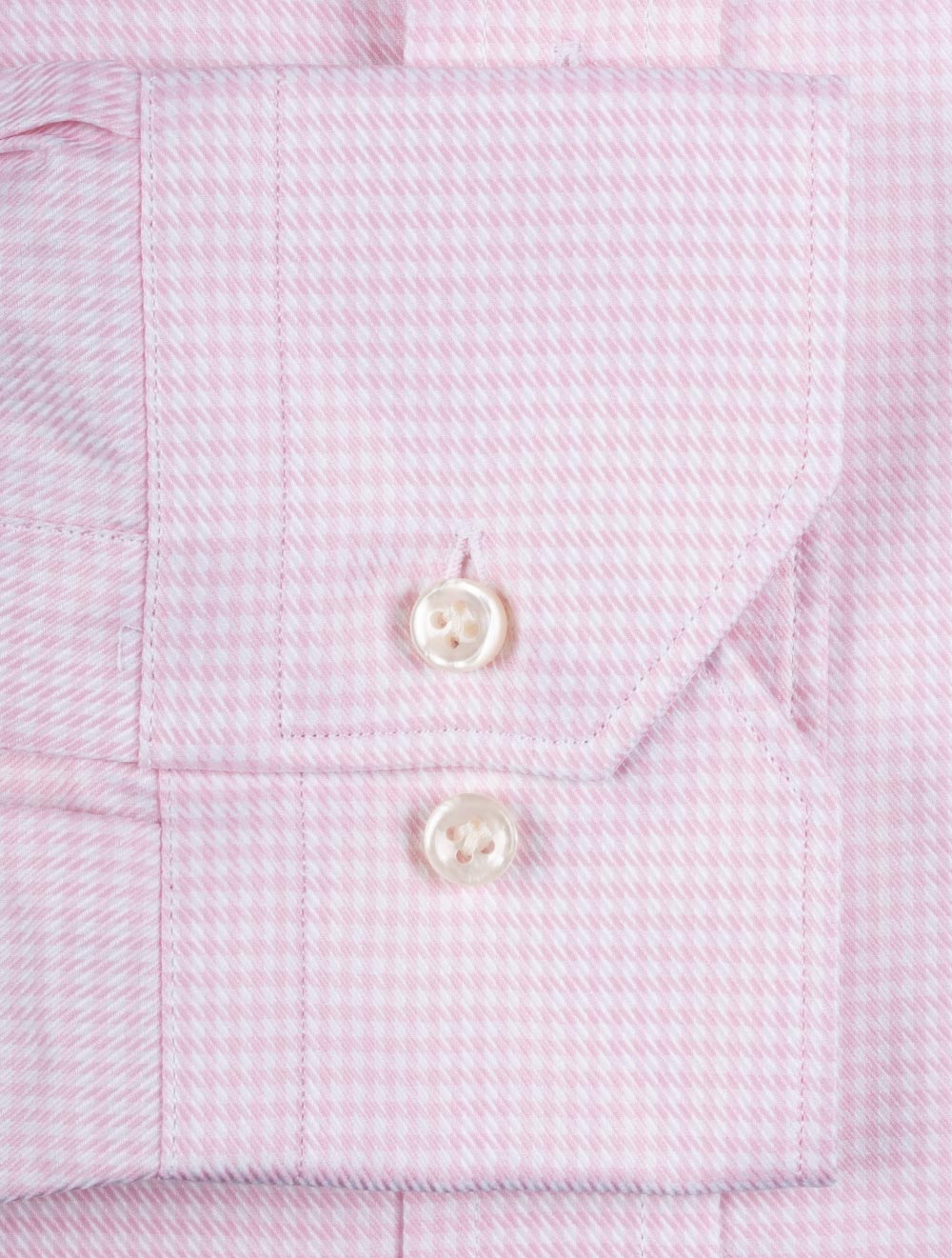 Houndstooth Buttondown Collar Shirt Pink