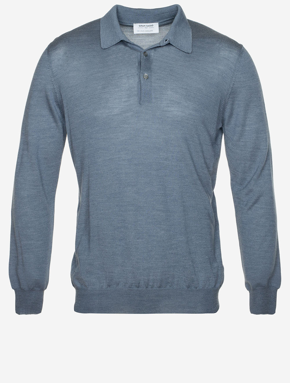 Polo de tennis à manches longues Gran Sasso bleu
