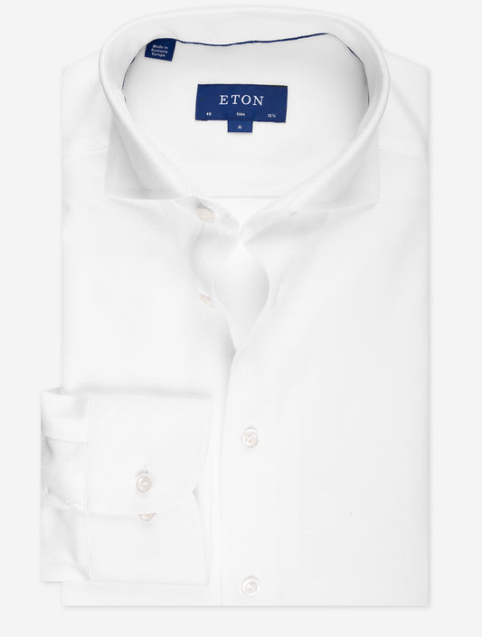 ETON Pique Shirt White