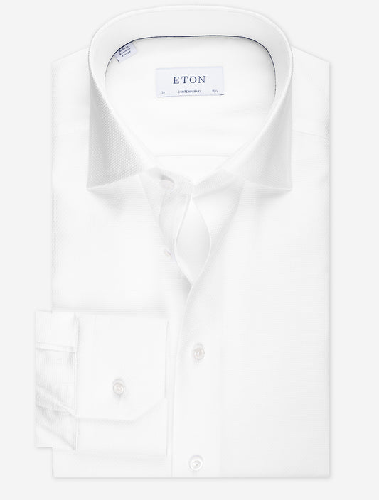 ETON Contemporary Pattern Shirt White