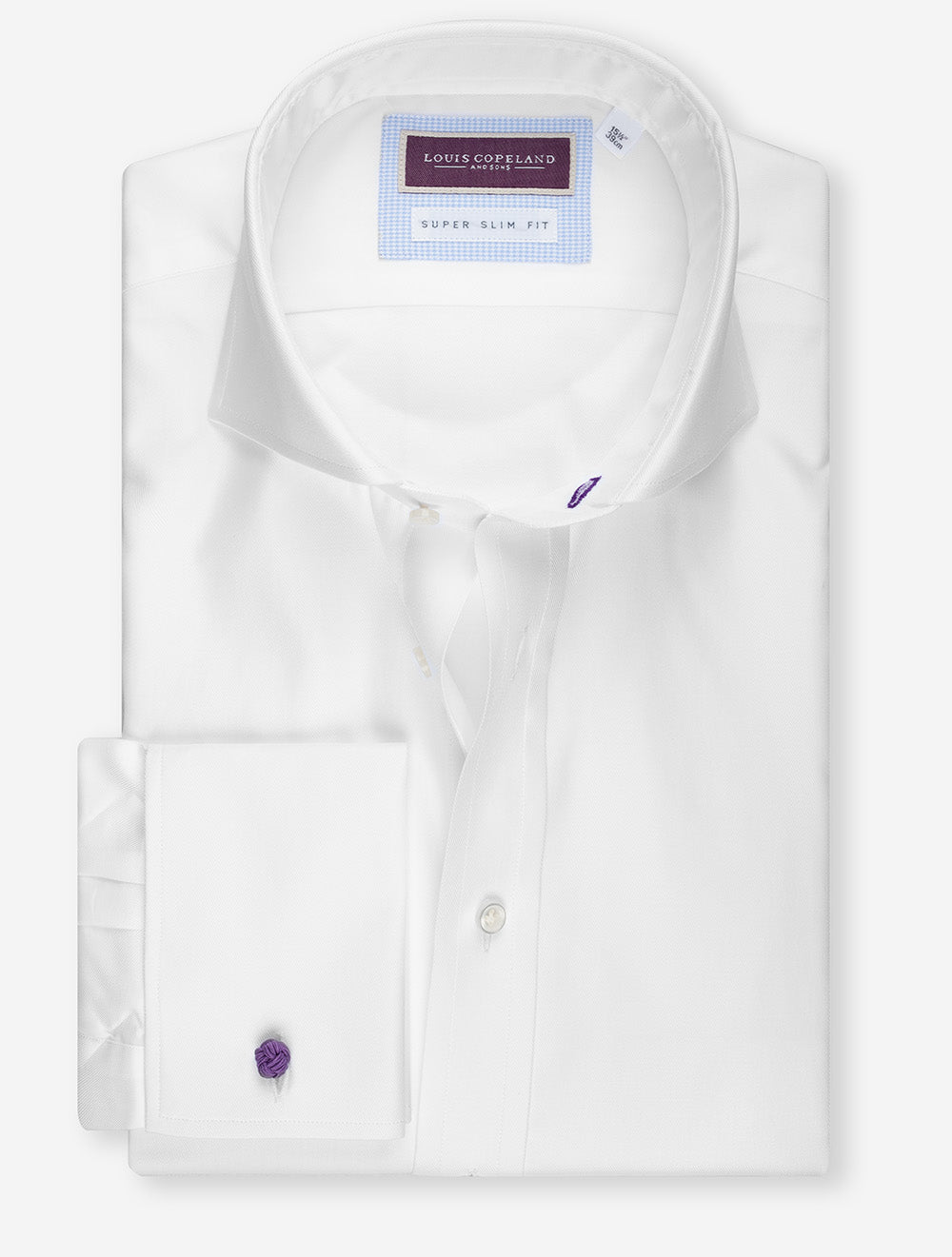 Louis Copeland Super Slim Double Cuff Shirt White | High Quality Men's Formal Shirts Collection Now in Louis Copeland & Sons Stores Louis Copeland Super Slim Double Cuff Shirt White | High Quality Men's Formal Shirts Collection Now in Louis Copeland & Sons Stores
