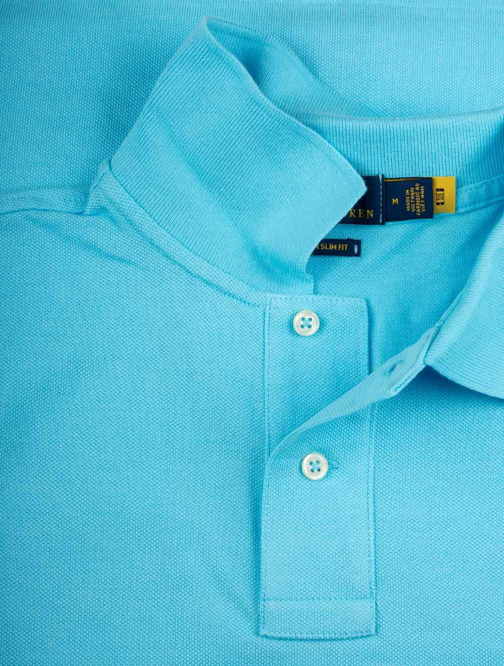 Basic Short Sleeve Polo Turquoise