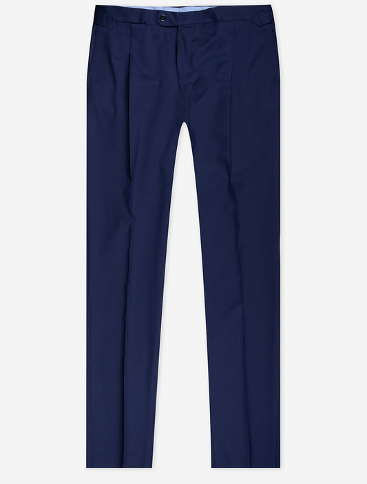Single Pleat Trouser Blue