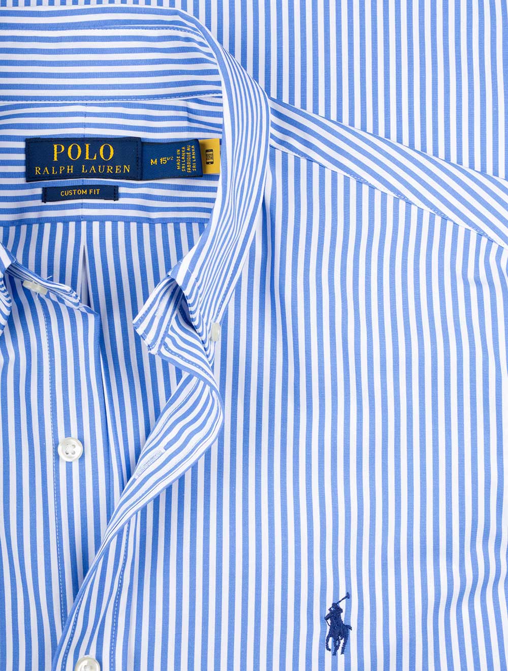 Poplin Stripe Buttondown Shirt Blue